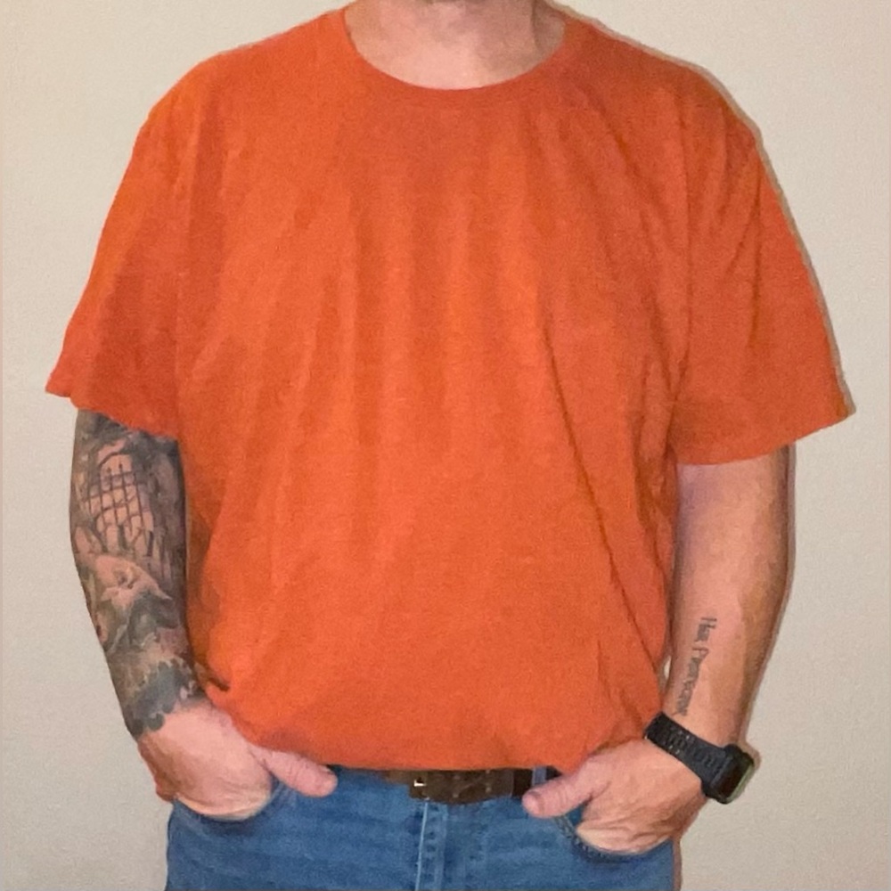 Vibrant Orange Men's Short Sleeve Tee